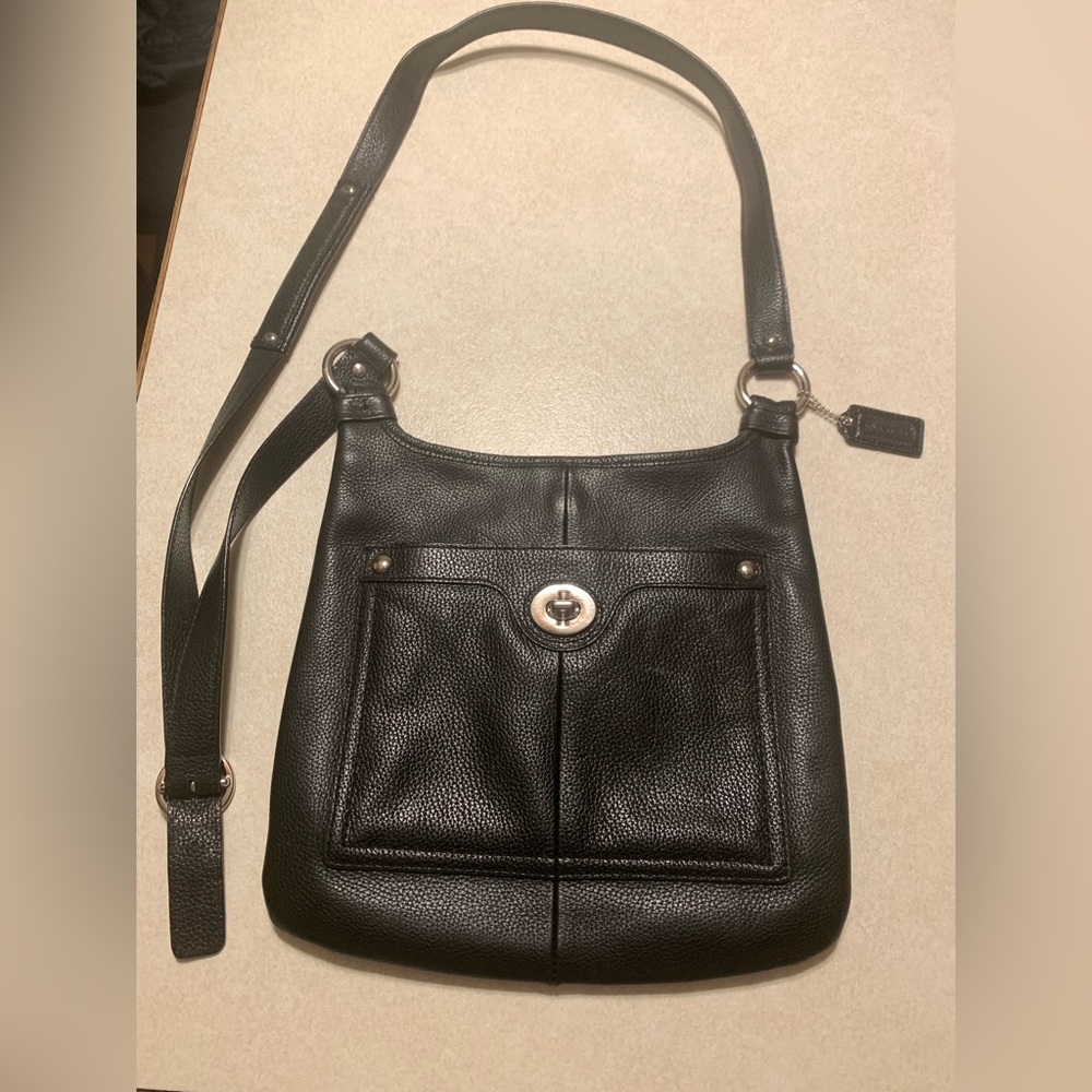 Coach Black Leather Shoulder Bag